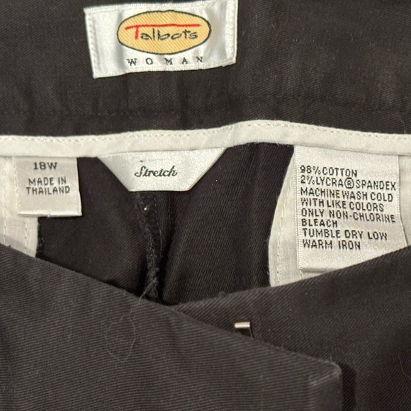 Talbots Black Straight Leg Pants - Picture 3 of 3